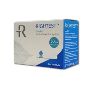 Rightest™ GS260 – Bandelettes-test de glycémie (50 pièces)