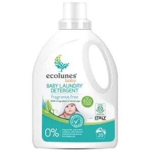 Ecolunes Lessive Bébé 20 lavages Écologique et Hypoallergénique 1L