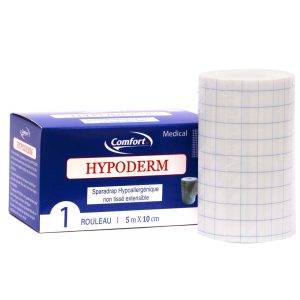 Comfort Hypoderm Sparadrap Hypoallergénique Non Tissé Extensible 5mx 5cm – 1u