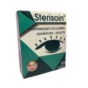 STERISOIN COMPRESSES OCULAIRES OPAQUES ADHESIVES JUNIOR 10 UNITES