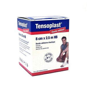 Tensoplast – Bande adhésive élastique 8 cm × 2,5 m (HB)